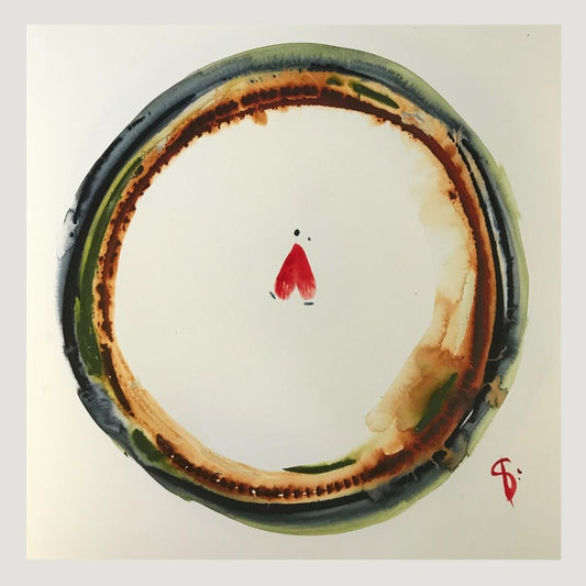 Original Abstract Watercolor Painting: Love Is Silence
