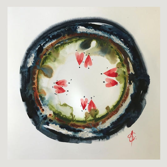 Original Abstract Watercolor Painting: To Love Understanding That The Journey Will Change You