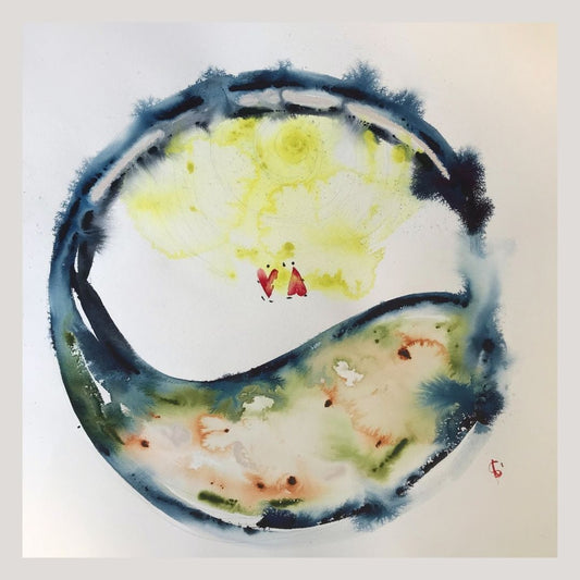 Original Abstract Watercolor Painting: In Creation I Find You