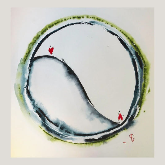 Original Abstract Watercolor Painting: To Love Is To Sing even If The Voice Shakes