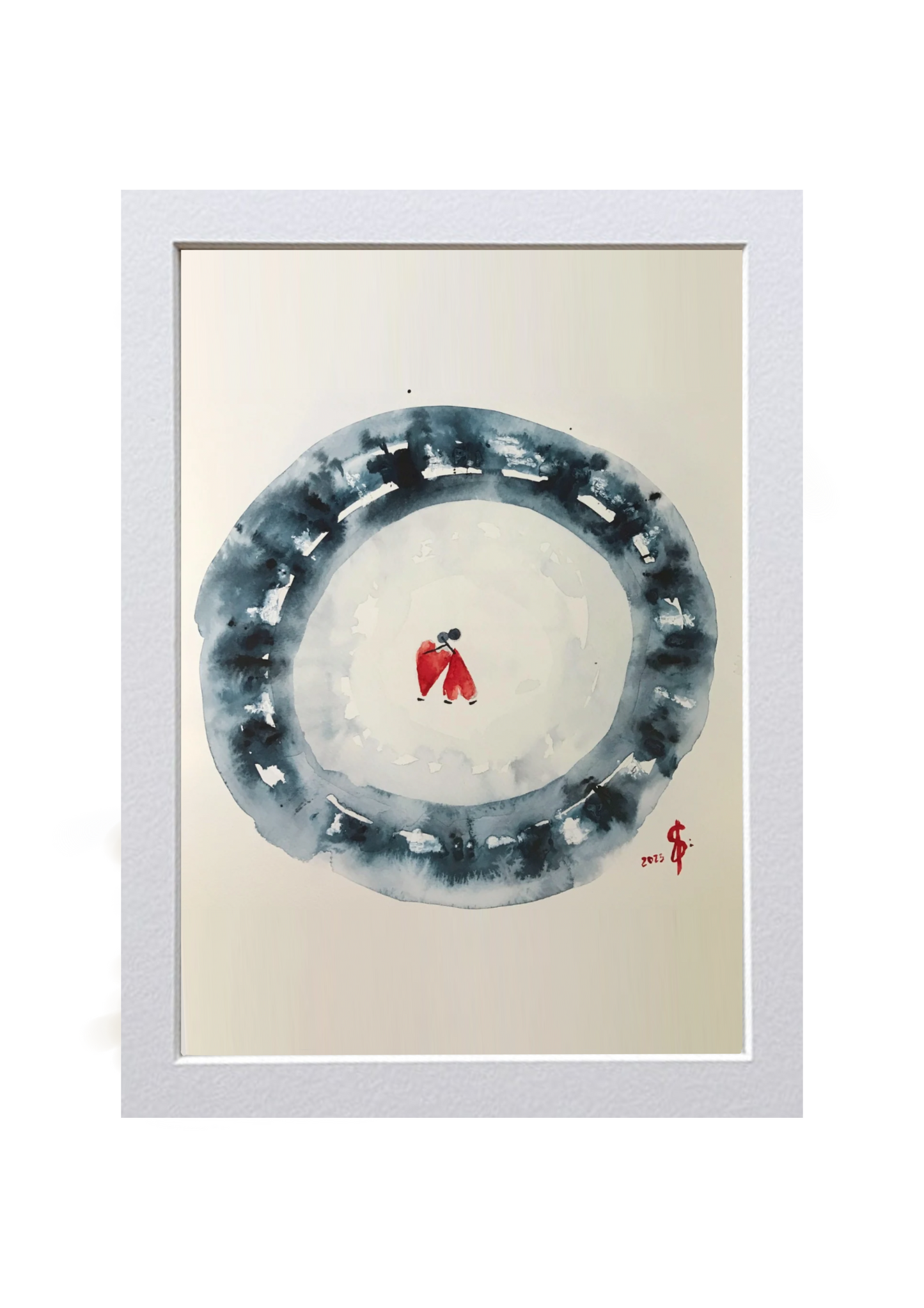 Signed Print of an Abstract Watercolor Painting: “I am always here”