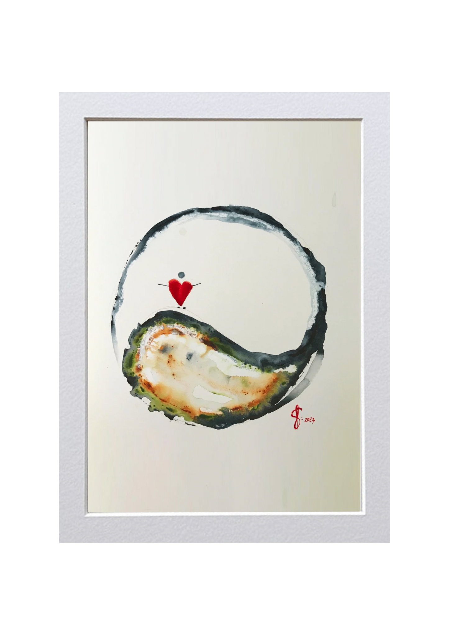 Signed Print of an Abstract Watercolor Painting: “To Love is to forgive”