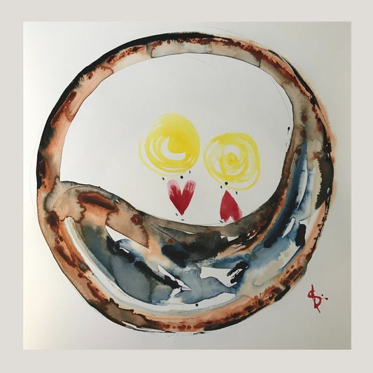 Original Abstract Watercolor Painting: To Love is To Give Up The Need To Be Admired
