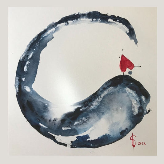 Original Abstract Watercolor Painting: To Love Is Blow Air when Wanting To Whistle