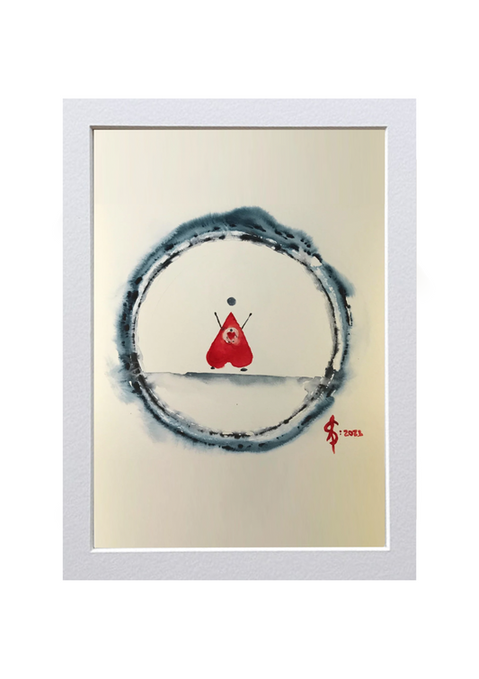 Signed Print of an Abstract Watercolor Painting: “To Love is to believe”