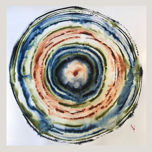 Original Abstract Watercolor Painting: To Be Love Is To Realize That We Are Closer To Each Other Than We Can Grasp