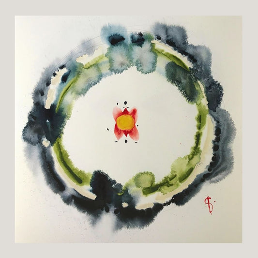 Original Abstract Watercolor Painting: To Love is To Allow Life To Go Through You