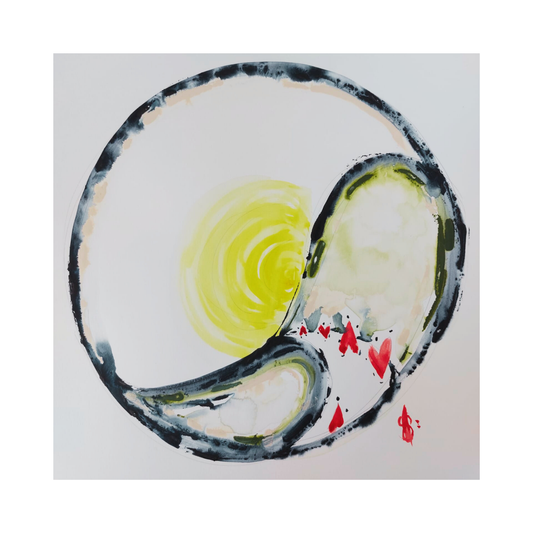 Original Abstract Watercolor Painting: To Love Is To See The Path Of Others