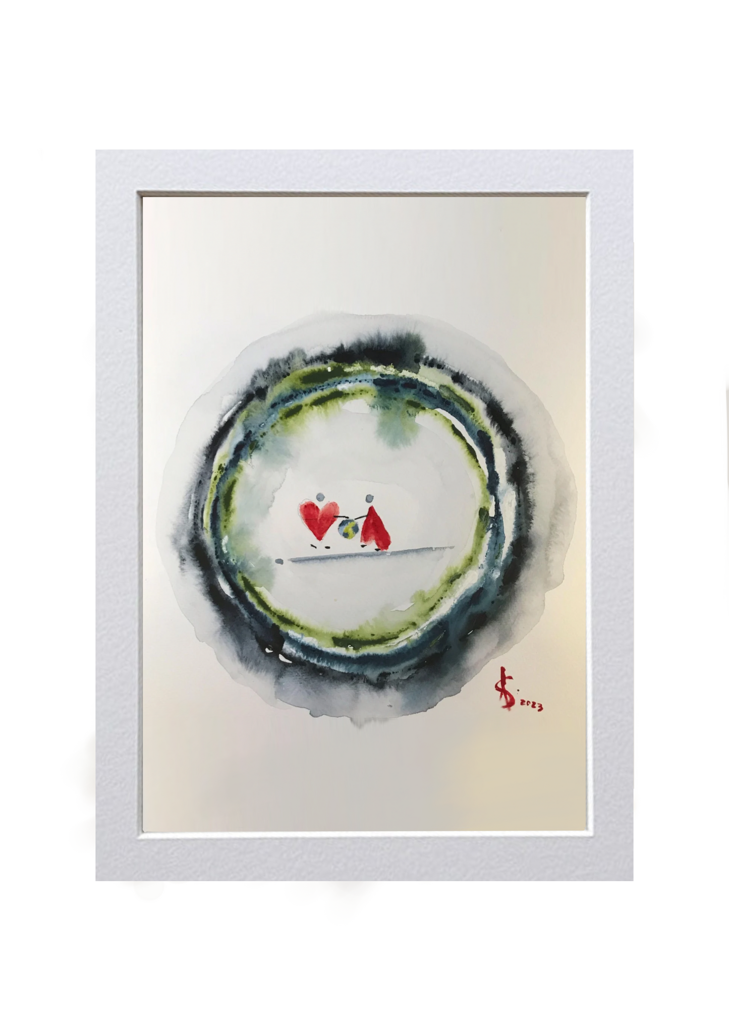 Signed Print of an Abstract Watercolor Painting: “To Love is to bless”
