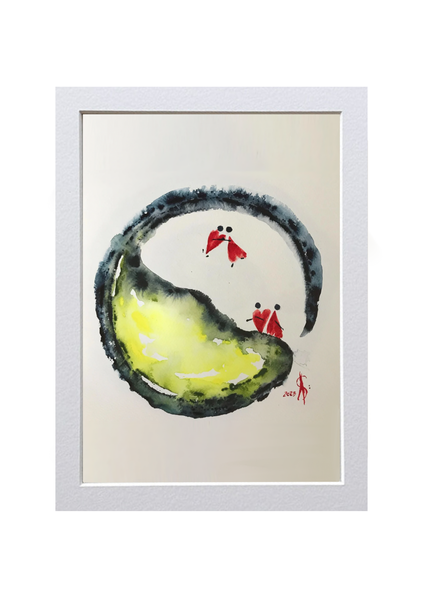 Signed Print of an Abstract Watercolor Painting: “To Love is to let go of judgement of others”
