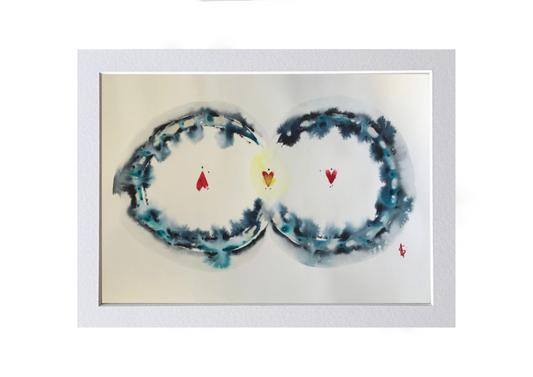 Signed Print of an Abstract Watercolor Painting: “Inner perception ”