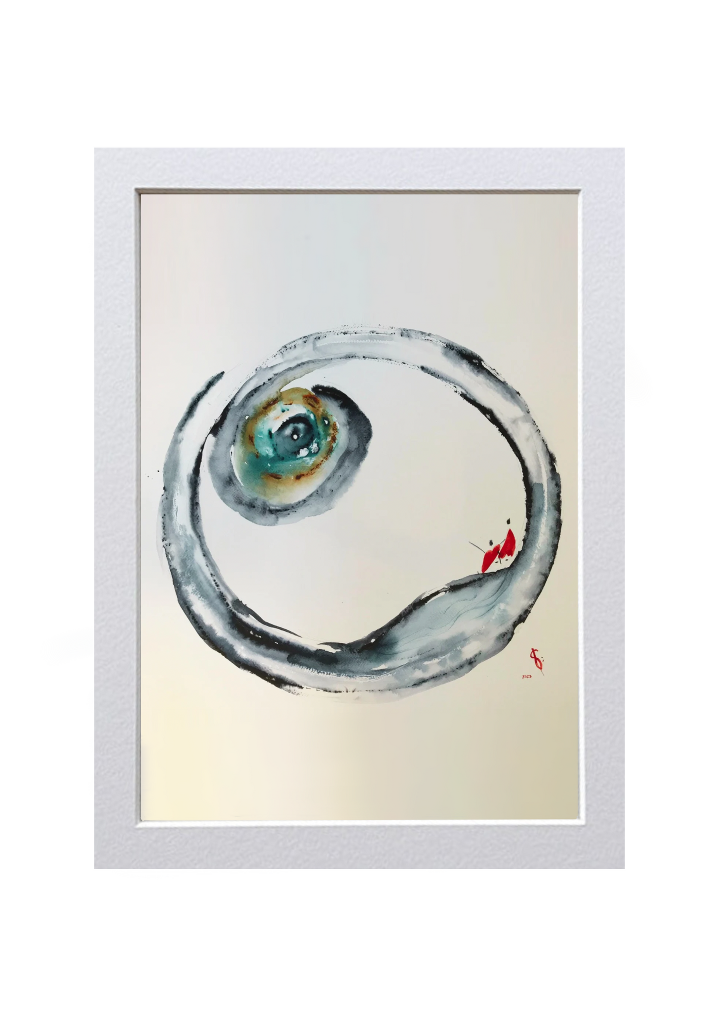 Signed Print of an Abstract Watercolor Painting: “To Love is to see beyond appearances”