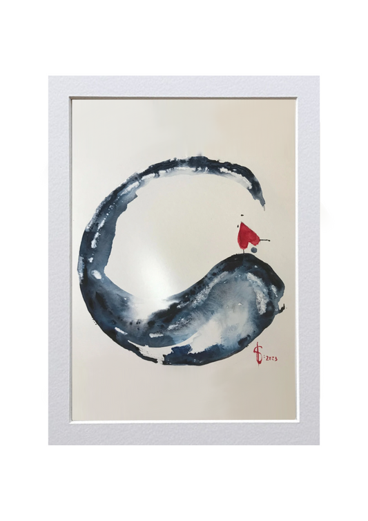 Signed Print of an Abstract Watercolor Painting: “To Love is to Blow Air”