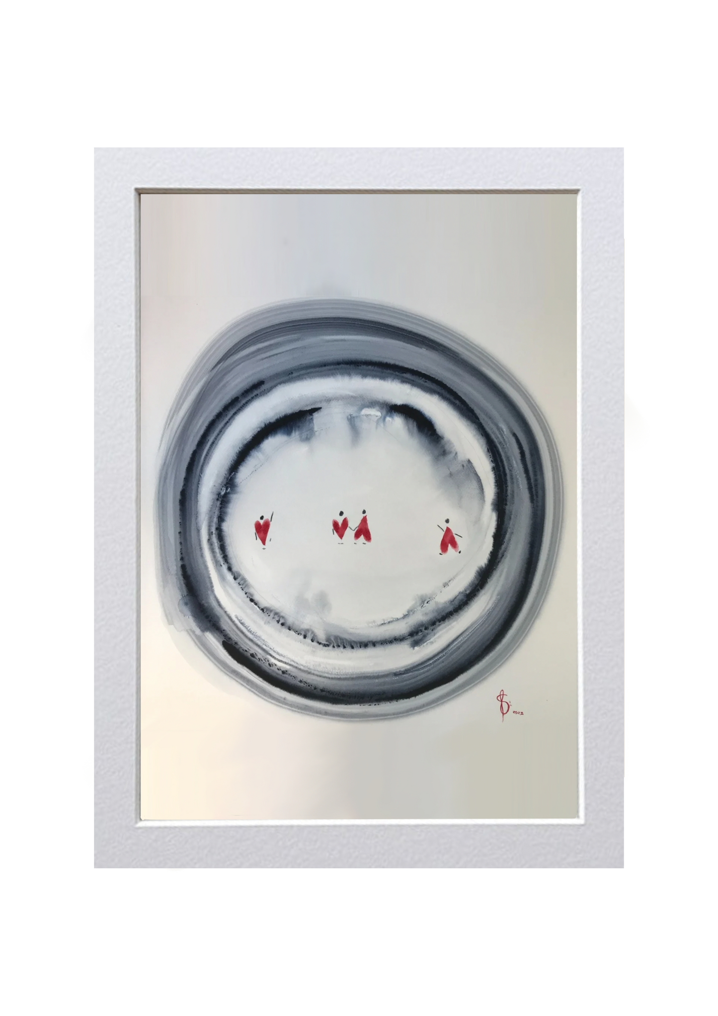 Signed Print of an Abstract Watercolor Painting: “To Love is to embrace living”