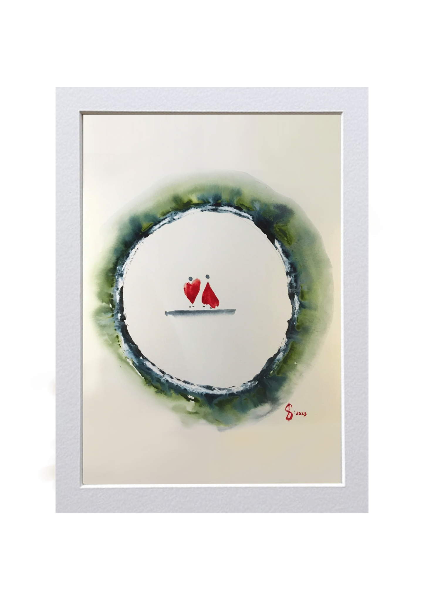 Signed Print of an Abstract Watercolor Painting: “To Love is o be kind”