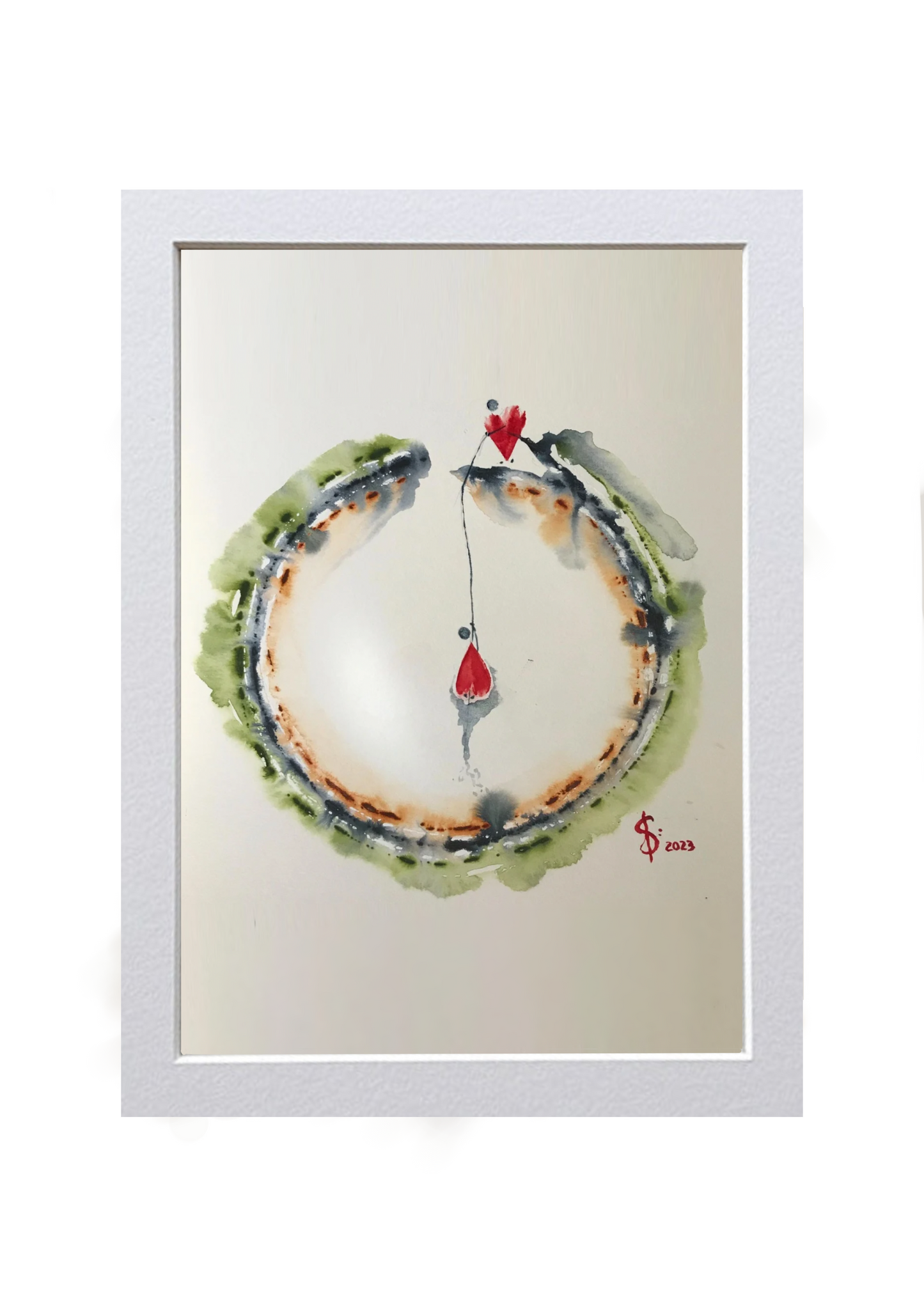 Signed Print of an Abstract Watercolor Painting: “To Love is to recognize yourself in another”