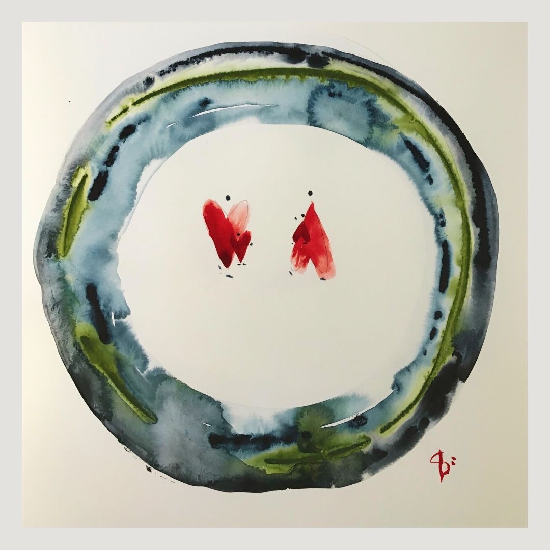 Original Abstract Watercolor Painting: You Are Love When The Search For Love Is Stronger Than The Love For Power