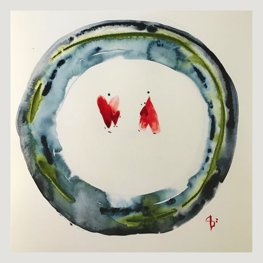 Original Abstract Watercolor Painting: You Are Love When The Search For Love Is Stronger Than The Love For Power