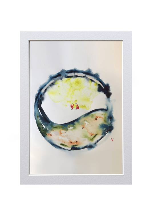 Signed Print of an Abstract Watercolor Painting: “In creation I find you”