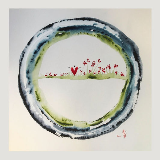 Original Abstract Watercolor Painting: To Love Is To Know That Two Are Really One
