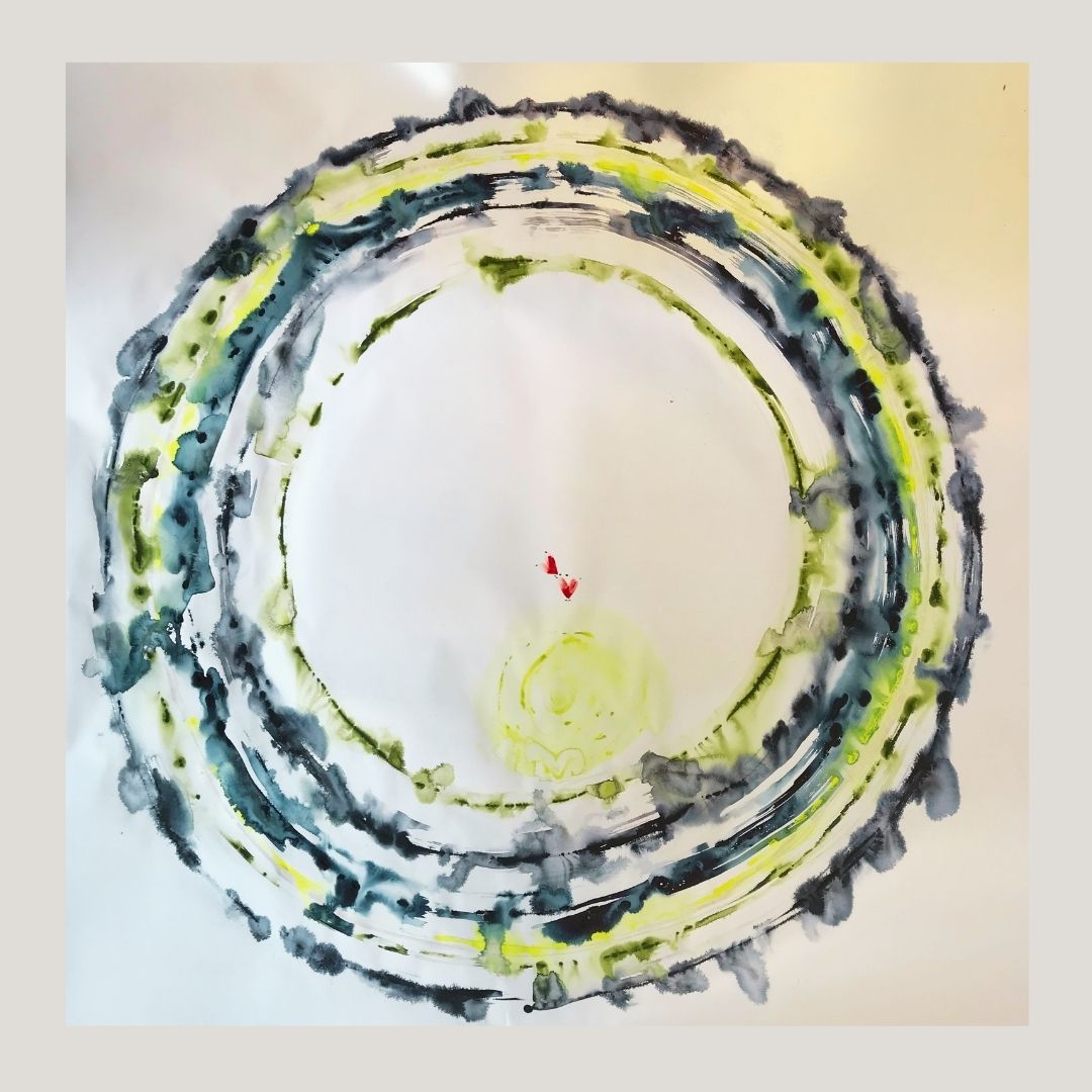 Original Abstract Watercolor Painting: To Love Is The Most Rebellious Act In This Society