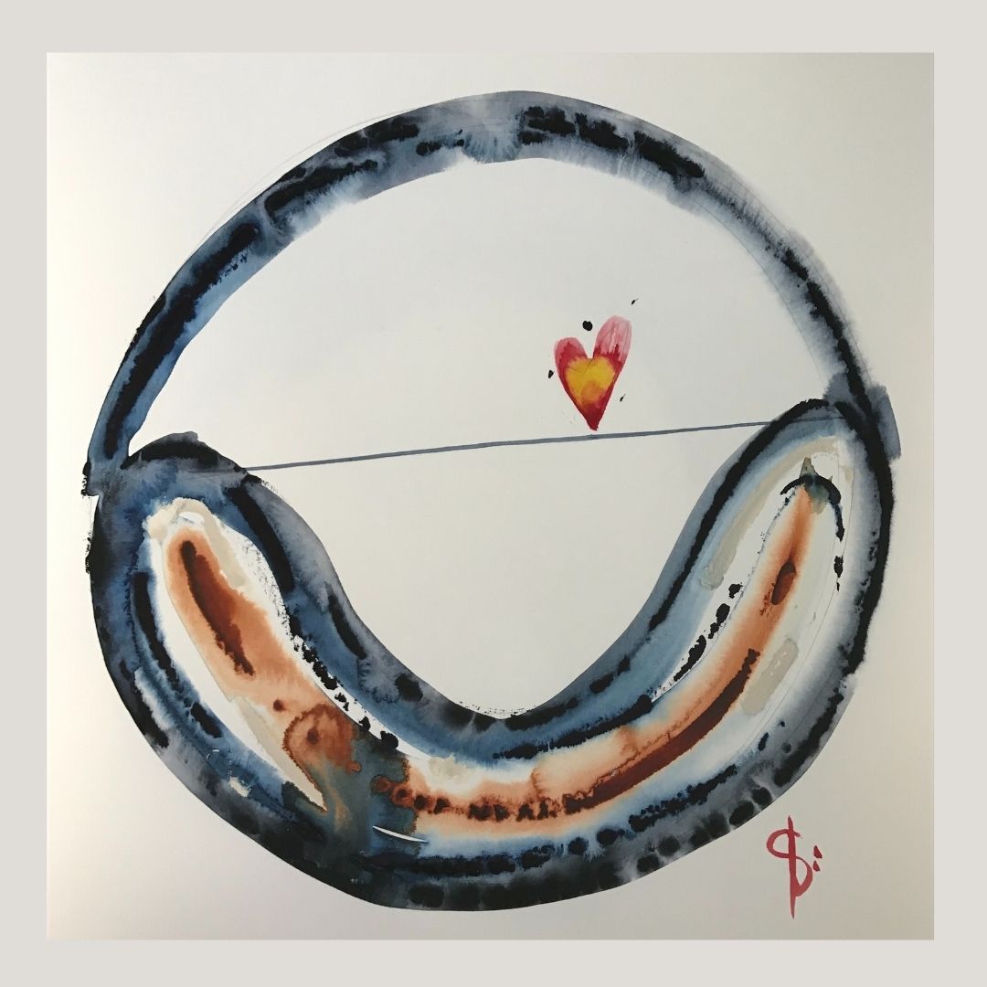 Original Abstract Watercolor Painting: To Love Is To See That We Are Eternally Free