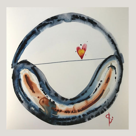 Original Abstract Watercolor Painting: To Love Is To See That We Are Eternally Free