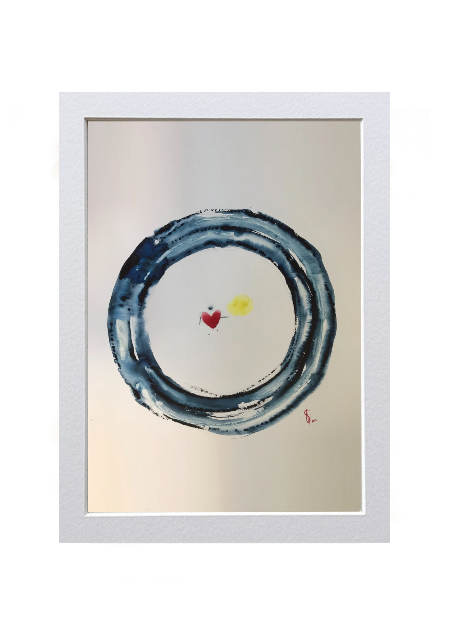 Signed Print of an Abstract Watercolor Painting: “To Love is to Be one with the divine”