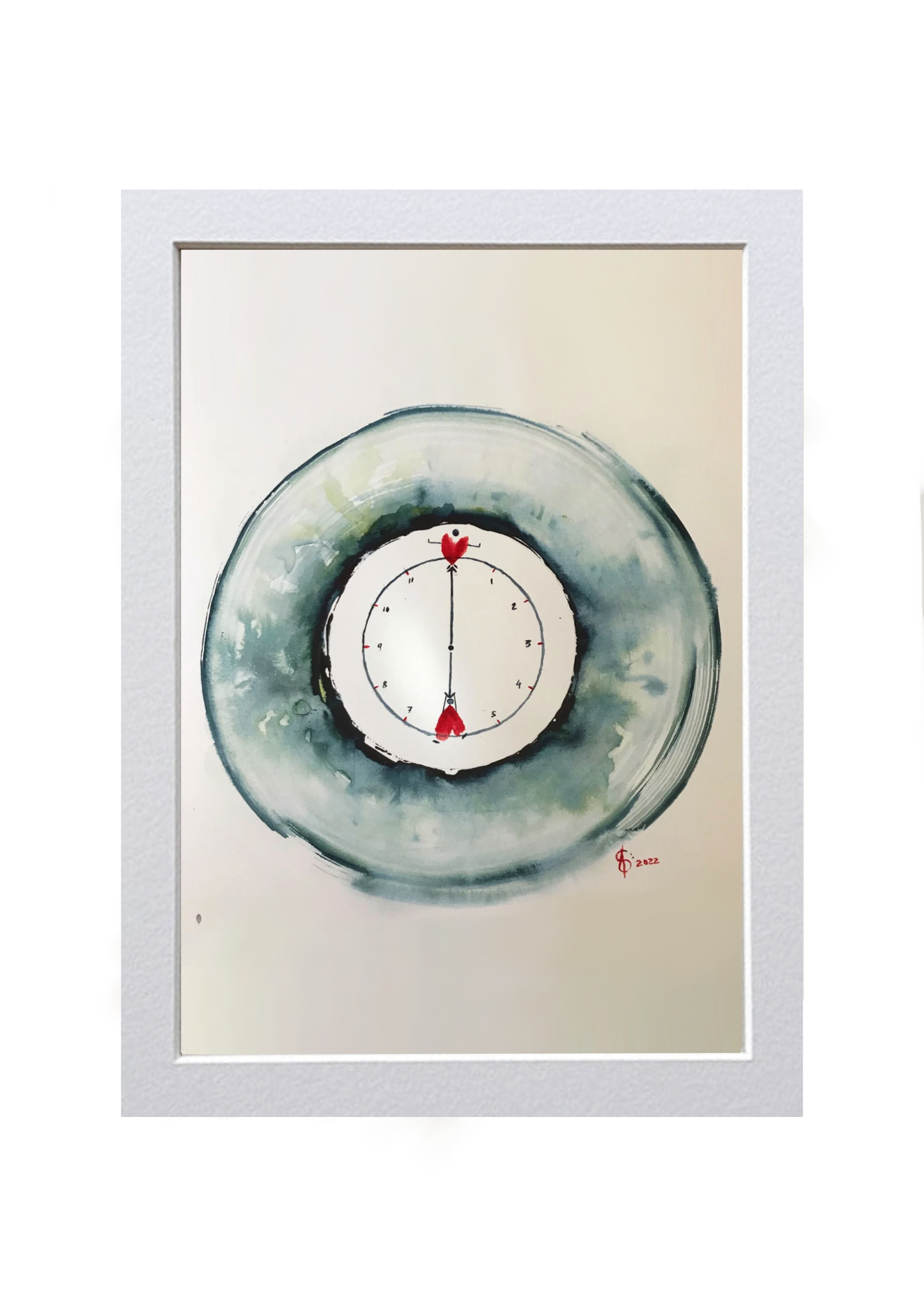 Signed Print of an Abstract Watercolor Painting: “Divine Timing”