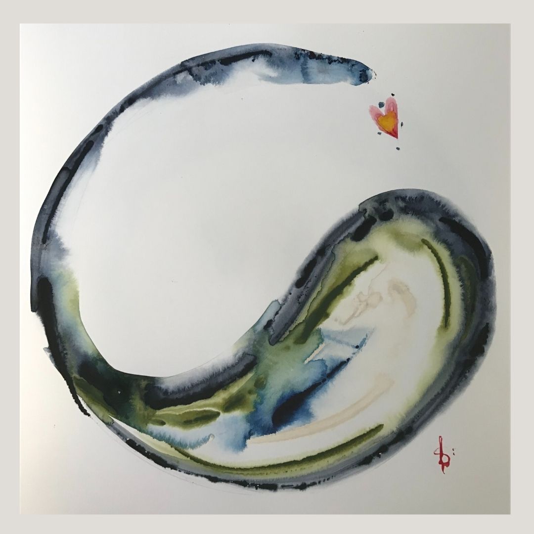 Original Abstract Watercolor Painting: To Love Is To Go Where You Need To Go