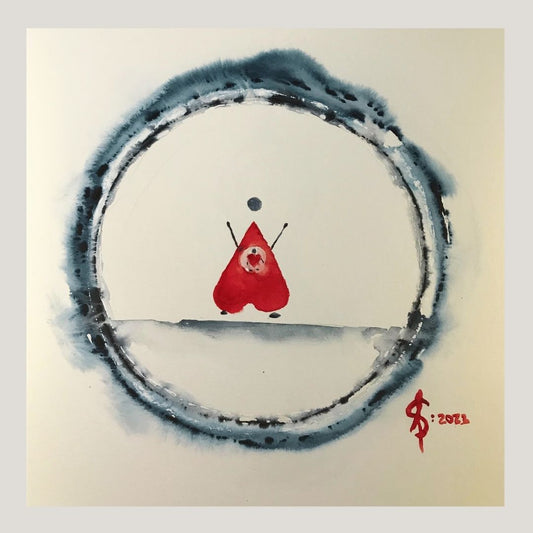 Original Abstract Watercolor Painting: To Love Is To Believe