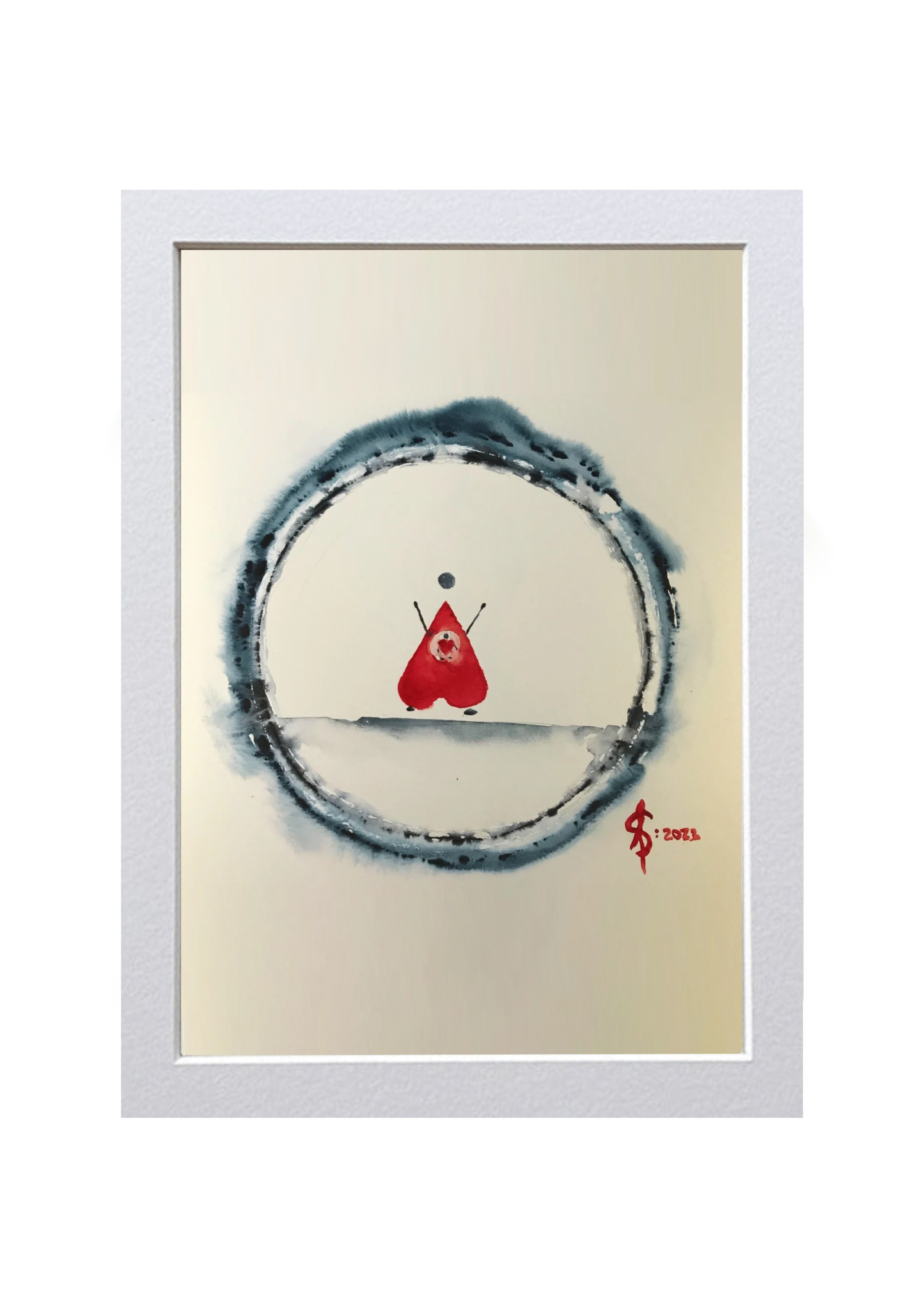 Signed Print of an Abstract Watercolor Painting: “To Love is to believe”
