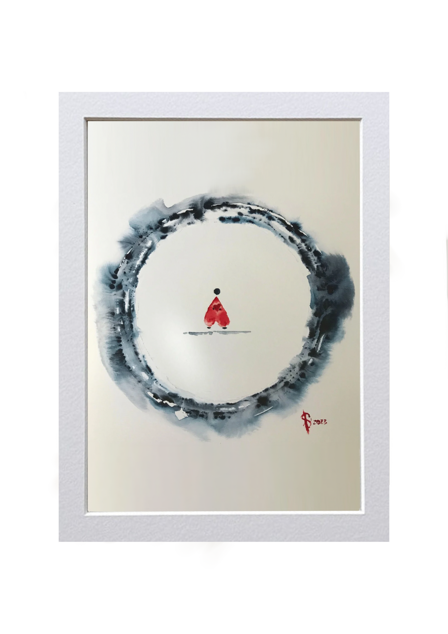 Signed Print of an Abstract Watercolor Painting: “To Love is to open the heart”