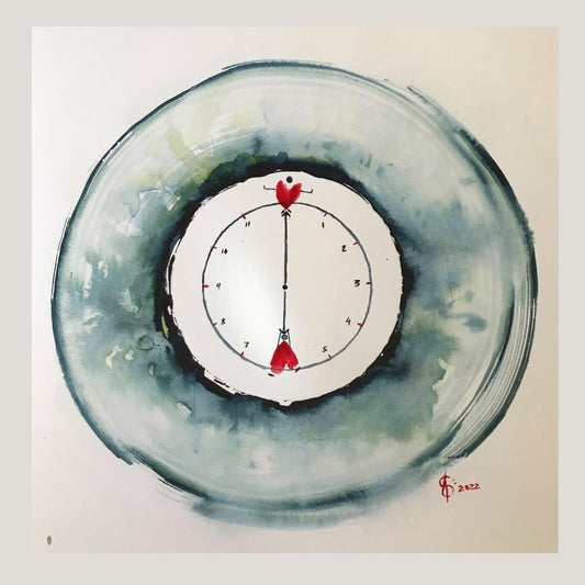 Original Abstract Watercolor Painting: Love is Divine Timing