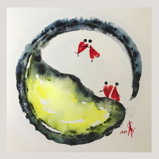 Original Abstract Watercolor Painting: To Love Is To Let Go Of Judgement Of Others