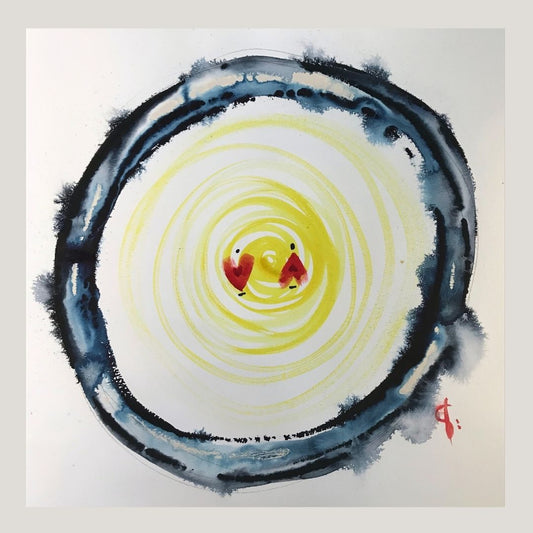 Original Abstract Watercolor Painting: To Love Is To Take The Temple Of Devotion