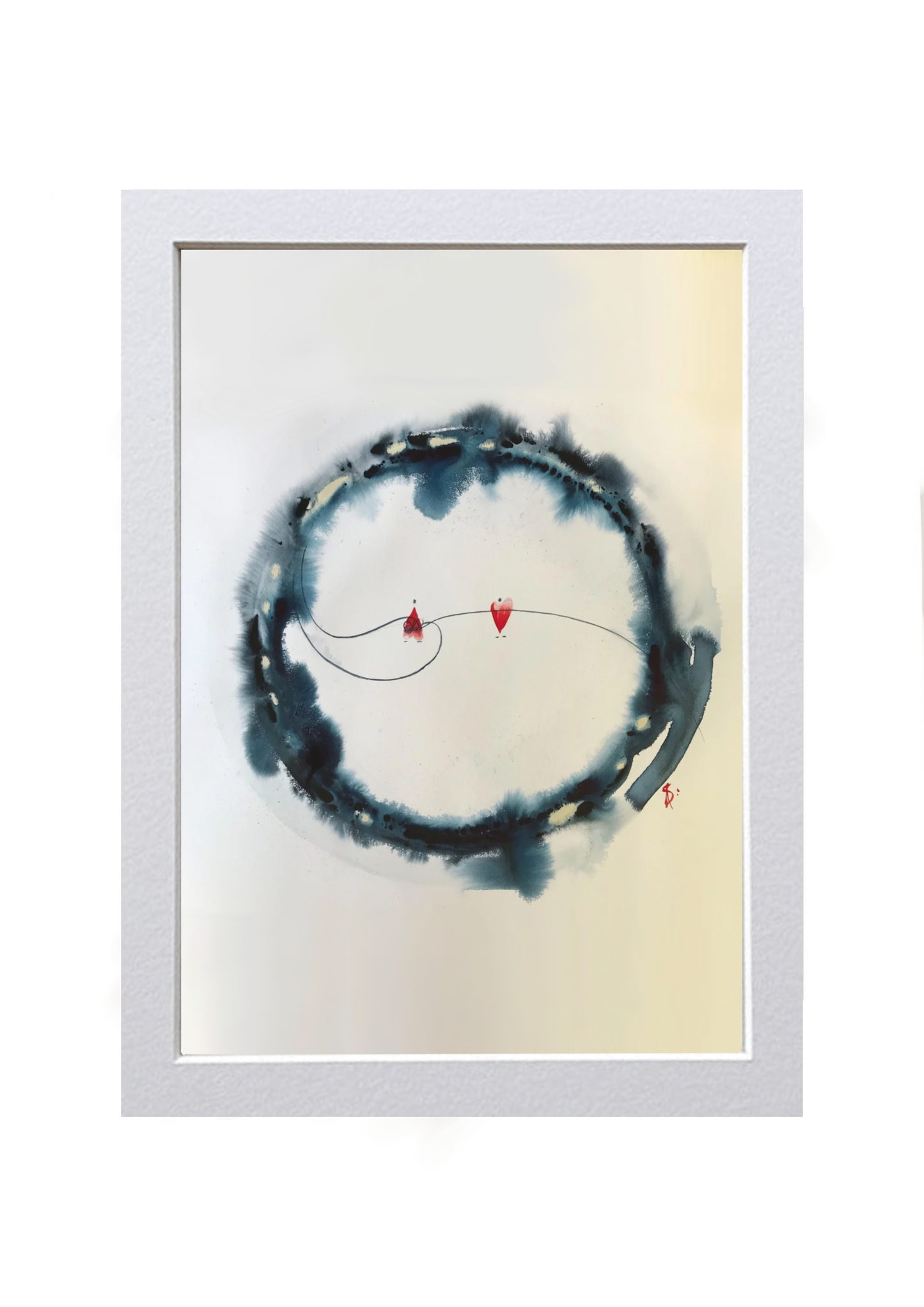 Signed Print of an Abstract Watercolor Painting: “Love Allows”