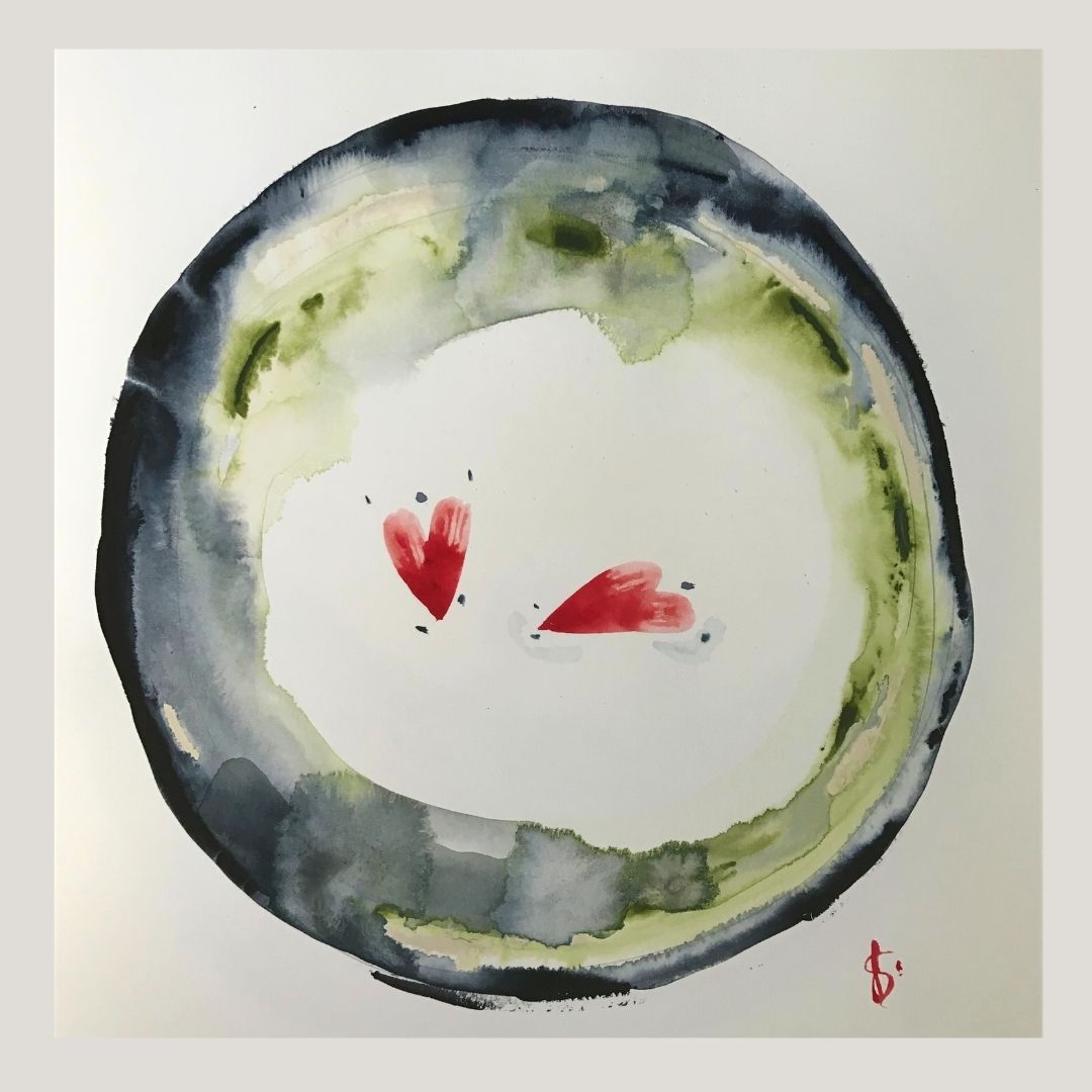 Original Abstract Watercolor Painting: When You See Beauty On a Winter Day
