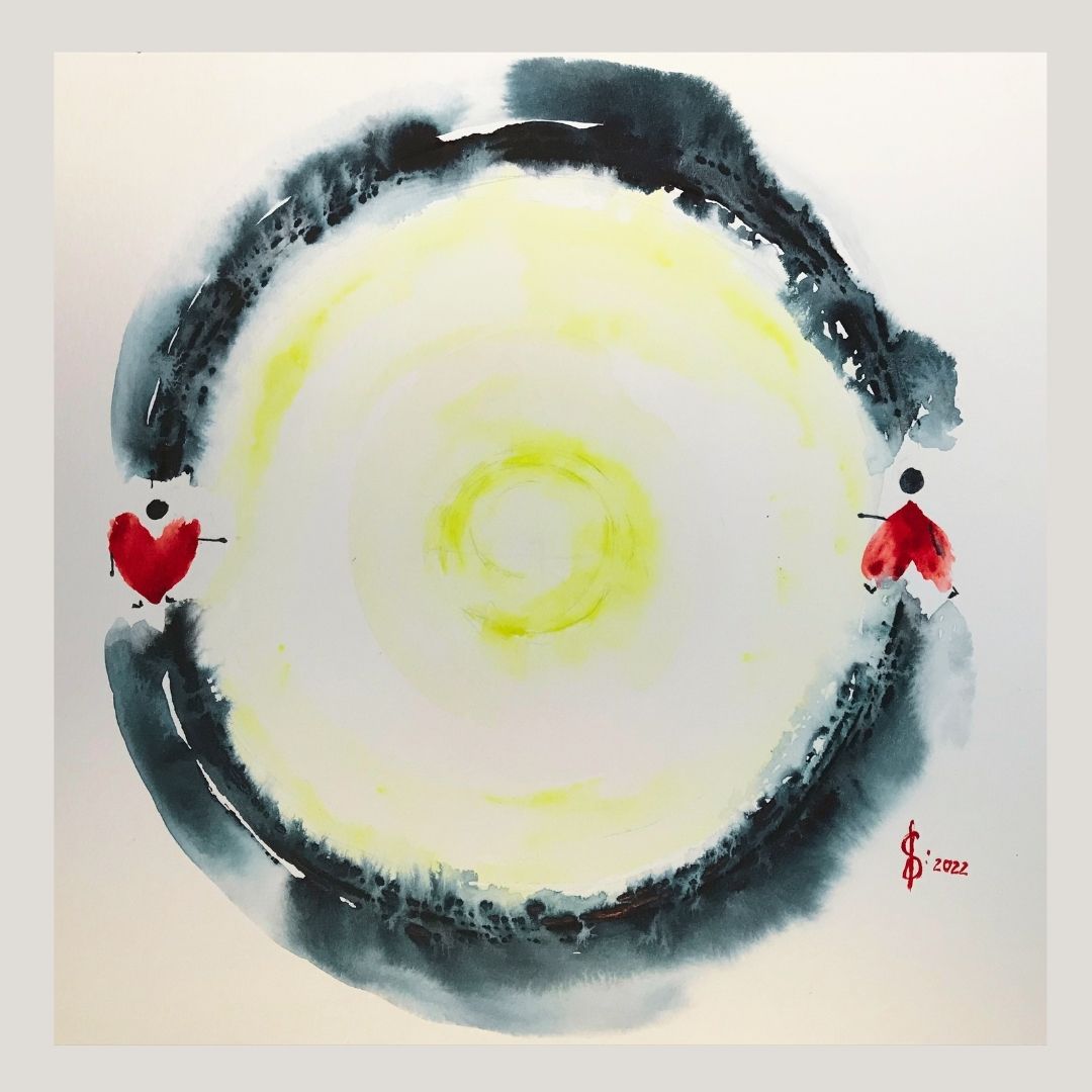 Original Abstract Watercolor Painting: To Love Is To Always Be