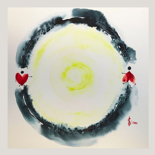 Original Abstract Watercolor Painting: To Love Is To Always Be