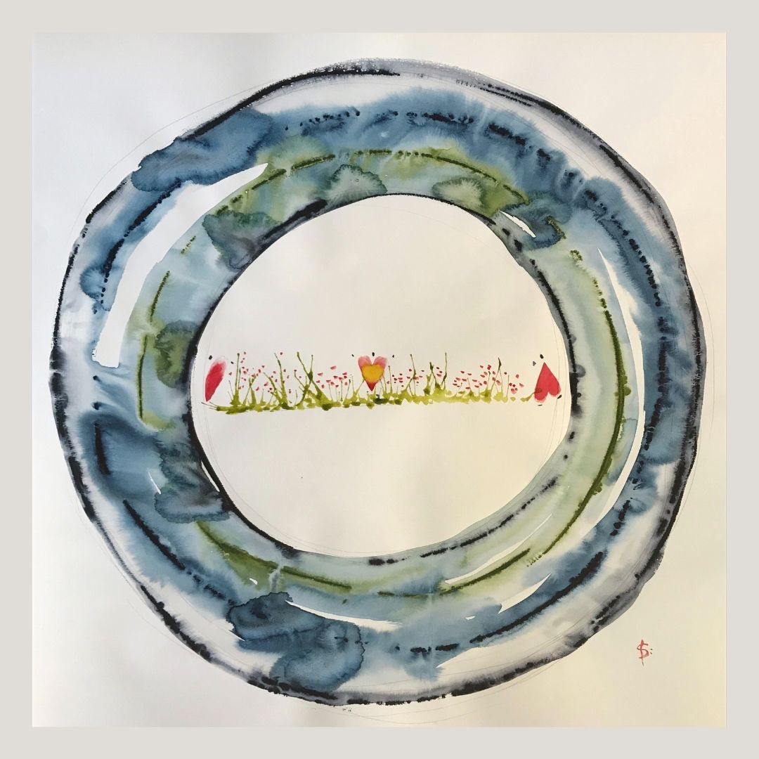 Original Abstract Watercolor Painting: The Heart Of a True Lover
