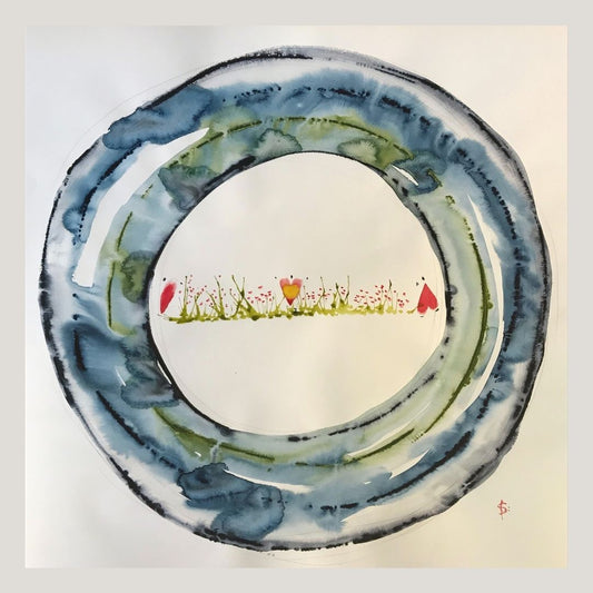 Original Abstract Watercolor Painting: The Heart Of a True Lover