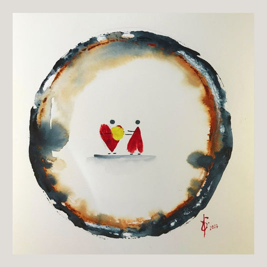 Original Abstract Watercolor Painting: To Love Is To Listen Deeply With Your Eyes