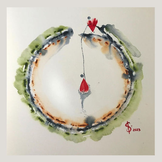 Original Abstract Watercolor Painting: To Love Is To Recognize Yourself In Another