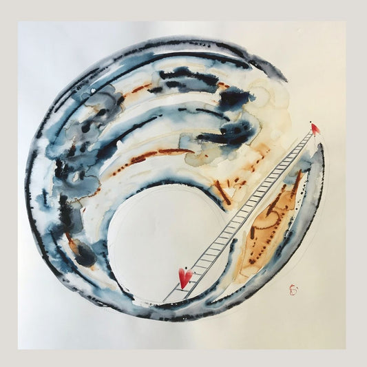 Original Abstract Watercolor Painting: To Be Love Is To Be Grateful