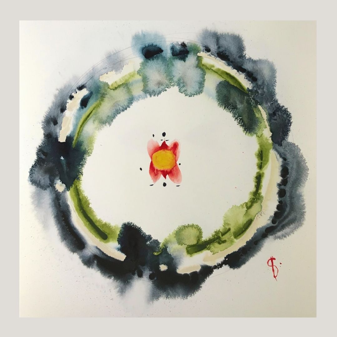 Original Abstract Watercolor Painting: To Love is To Allow Life To Go Through You