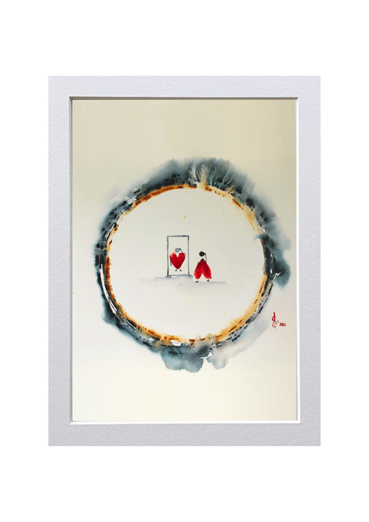 Signed Print of an Abstract Watercolor Painting: “We are a reflection of others”