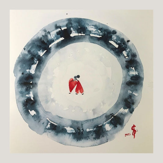 Original Abstract Watercolor Painting:  To Love Is To Know That I Am Always Here