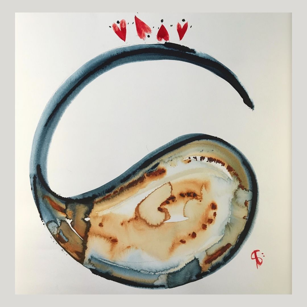 Original Abstract Watercolor Painting: To Love Is To Be Thankful For Every Experience