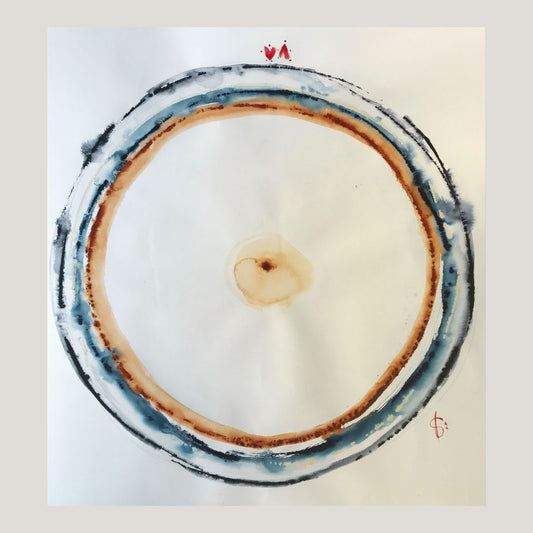 Original Abstract Watercolor Painting: Touching Sounds